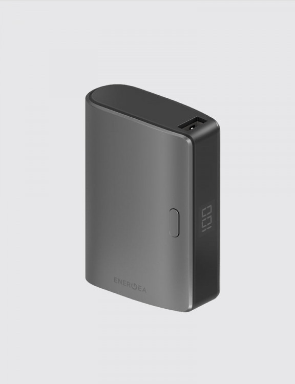 Беспроводной внешний аккумулятор EnergEA Compac 35 10000мАч USB C+А с дисплеем, Gunmetal