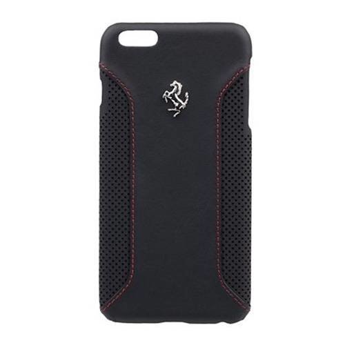 Кожаный чехол накладка для iPhone 6 Plus / 6S Plus Ferrari F12 Hard Black (FEF12HCP6LBL)