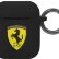 Силиконовый чехол Ferrari Silicone Case с кольцом для AirPods 1/2, Black (FESACCSILSHBK)