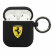 Силиконовый чехол Ferrari Silicone Case с кольцом для AirPods 1/2, Black (FESACCSILSHBK)