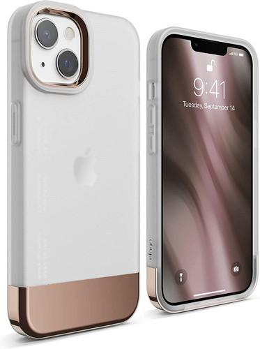 Чехол-накладка для iPhone 13 Elago GLIDE (TPU+PC) Transparent/Rose Gold (ES13GL61-TRRGD)