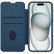 Тканевый чехол книжка Nillkin QIN Pro для iPhone 15, Blue