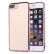 Силиконовый чехол для iPhone 8 Plus / 7 Plus со стразами на рамке, прозрачный Diamond TPU (Rose Gold)