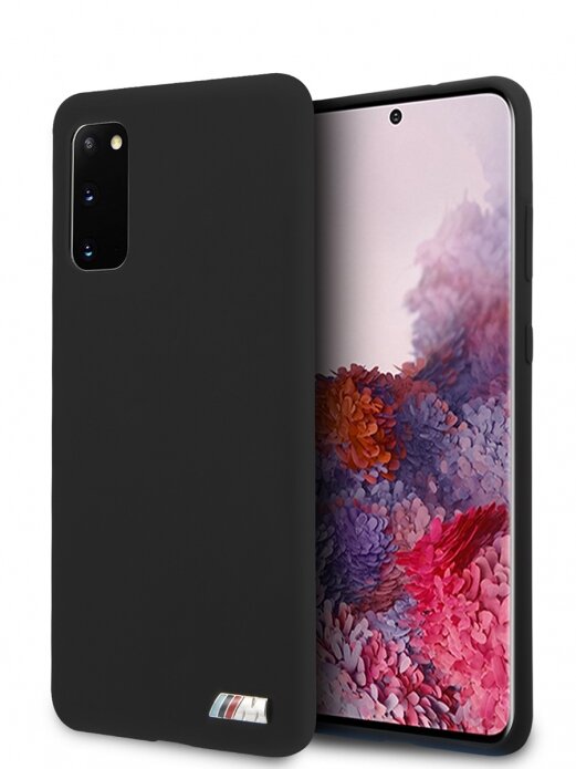 Силиконовый чехол-накладка для Galaxy S20 BMW M-Collection Liquid Silicone Hard Black (BMHCS62MSILBK)