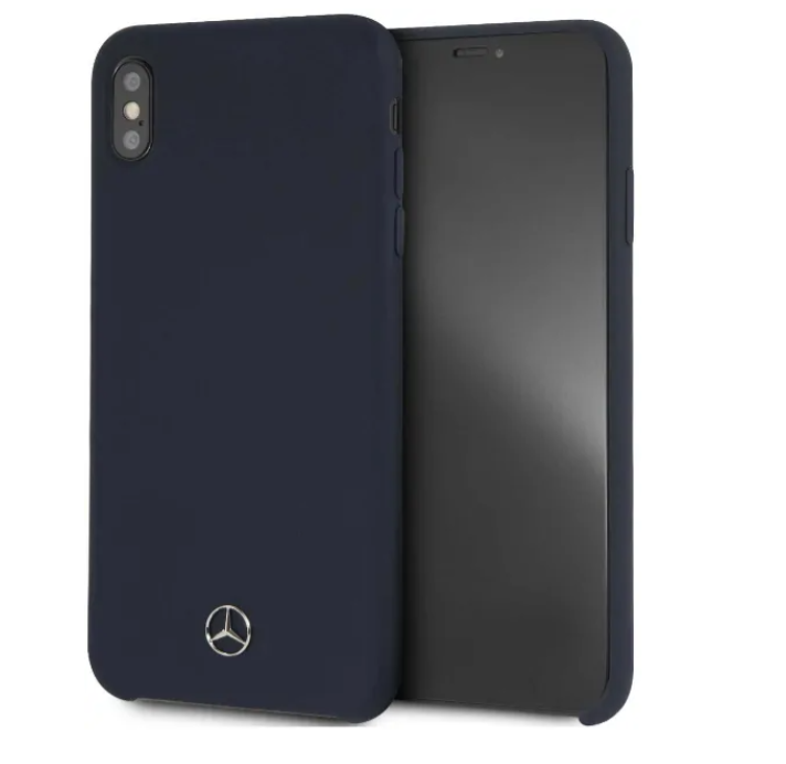 Силиконовый чехол-накладка для iPhone XS Max Mercedes Silicone line Hard, Navy (MEHCI65SILNA)