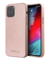 Чехол-накладка для iPhone 12 / 12 Pro (6.1) Guess Iridescent Hard PU, Pink (GUHCP12MIGLRG)