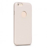 Кожаная накладка Hoco для iPhone 6 Slimfit Series ультратонкая (бежевая)