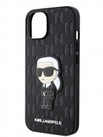 Чехол для iPhone 13 Lagerfeld PU Saffiano Monogram NFT Karl Ikonik Hard Black (KLHCP13MSAKHPKK)