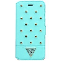 Кожаный чехол книжка Guess для iPhone 6 Plus TESSI Booktype Light green (GUFLBKP6LSTG)