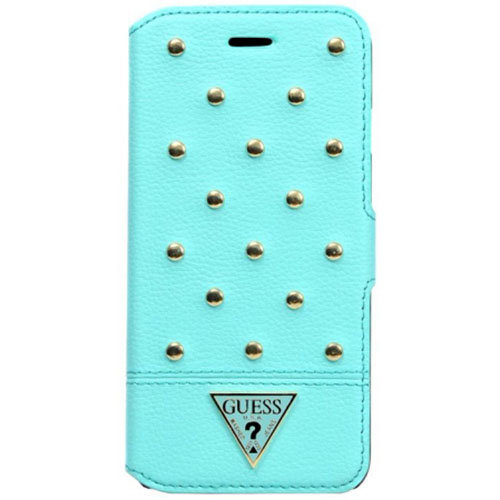 Кожаный чехол книжка Guess для iPhone 6 Plus TESSI Booktype Light green (GUFLBKP6LSTG)