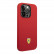 Чехол для iPhone 14 Pro Max Ferrari Liquid silicone with metal logo Hard Red (FEHCP14XSIBBR)