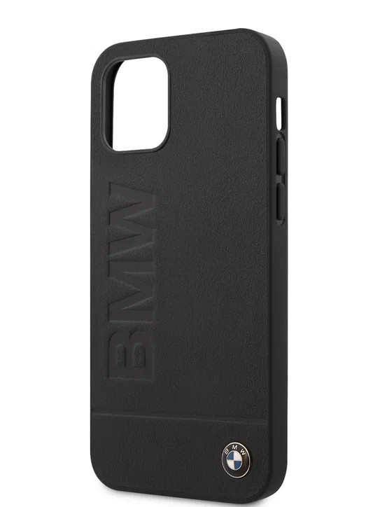 Кожаный чехол для iPhone 12 Pro Max (6.7) BMW Signature Genuine Logo imprint Hard Black (BMHCP12LSLLBK)