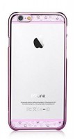 Чехол накладка со стразами для iPhone 6/6S прозрачный Comma Crystal Bling - Rose Pink
