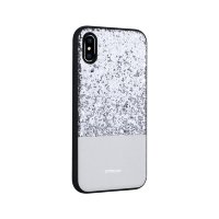 Чехол с блестками для iPhone X / XS Glitter JOYROOM Bravery Series (Silver)