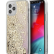 Чехол-накладка для iPhone 12 Pro Max (6.7) Guess Liquid Glitter 4G Hard, Gradient Gold (GUHCP12LLG4GGPIGO)