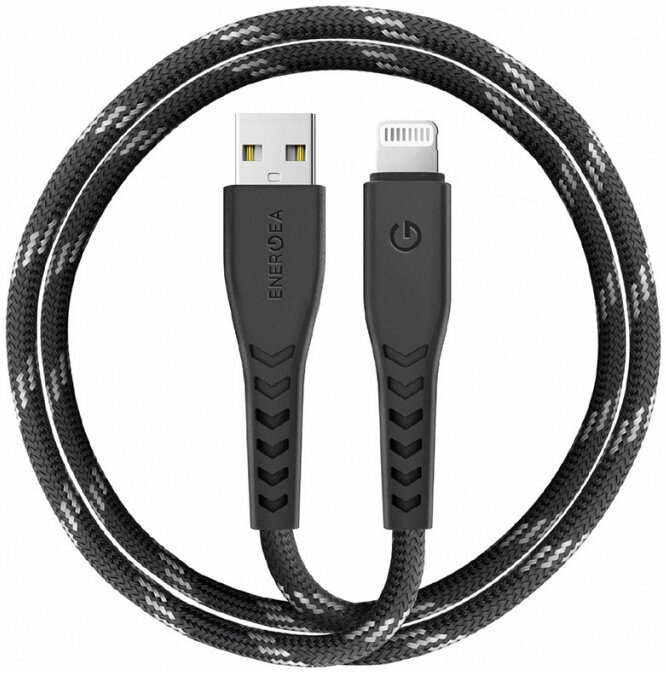 Кабель EnergEA NyloFlex USB-A to Lightning MFI C89, Black (CBL-NF-BLK300)