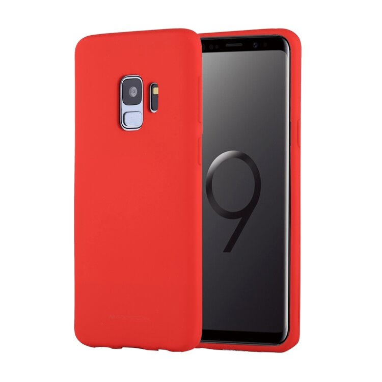 Силиконовый чехол MERCURY для Samsung Galaxy S9 Goospery soft-feeling (Red)