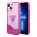 Чехол для iPhone 14 Guess Liquid Glitter Triangle logo Hard Translucent Fuschia (GUHCP14SLFCTPF)