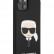 Чехол для iPhone 13 mini Lagerfeld Liquid silicone Karl's Head Hard Black (KLHCP13SSLKHBK)