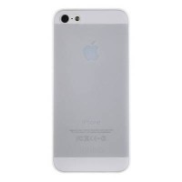 Чехол накладка XINBO Soft Touch для iPhone 5/5S/SE белый супертонкий 0,3мм (в комплекте пленка)