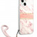Чехол для iPhone 13 Guess PC/TPU Marble Hard + Nylon hand cord Pink (GUHCP13MKMABPI)