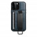 Кожаный чехол Suteni для iPhone 14 Plus с держателем, ремешком на запястье и карманом для карт (Blue) 