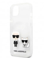 Чехол для iPhone 13 mini Lagerfeld PC/TPU Karl & Choupette Hard Transparent (KLHCP13SCKTR)
