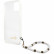 Чехол для iPhone 13 Guess PC/TPU Script logo Hard Transp + Pearl strap White (GUHCP13MKPSWH)