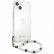 Чехол для iPhone 13 Guess PC/TPU Script logo Hard Transp + Pearl strap White (GUHCP13MKPSWH)