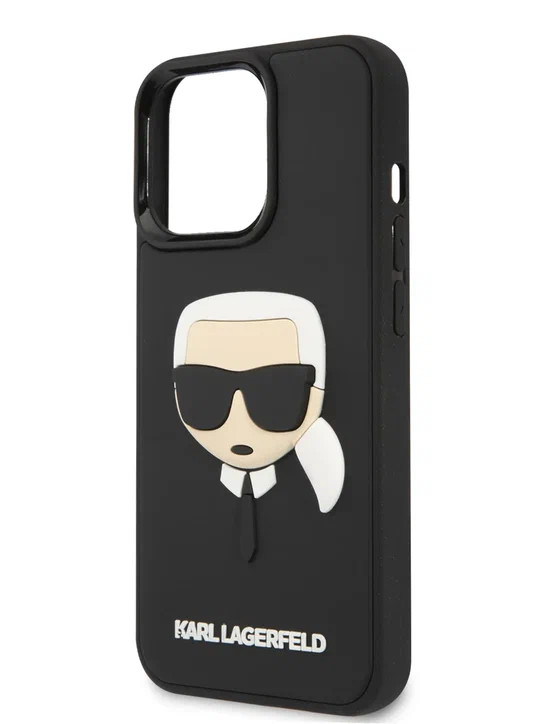 Чехол для iPhone 13 Pro Lagerfeld 3D Rubber Karl's head Hard Black (KLHCP13LKH3DBK)