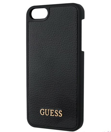 Кожаный чехол Guess для iPhone 5/5S/SE Iridescent Hard PU Black (GUHCPSEIGLBK)