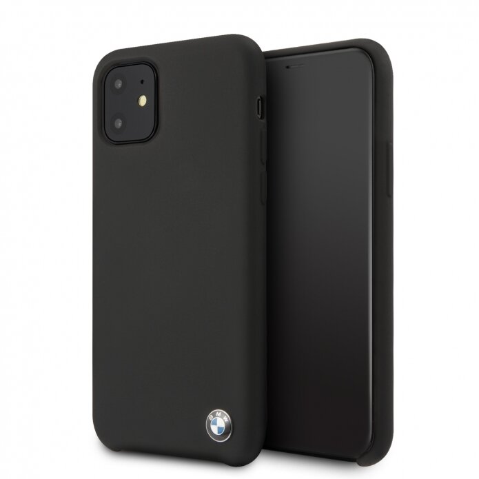 Силиконовый чехол-накладка для iPhone 11 BMW Signature Liquid Silicone Hard Black (BMHCN61SILBK)
