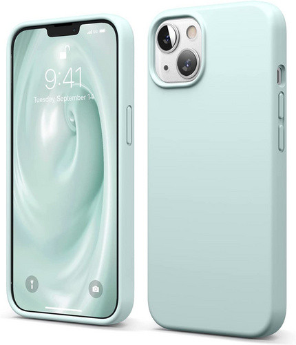 Чехол-накладка для iPhone 13 Elago Soft silicone (Liquid) Mint (ES13SC61-MT)