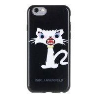 Гелевый чехол накладка для iPhone 6/6S Karl Lagerfeld Monster Choupette Hard Black (KLHCP6MC2BK)