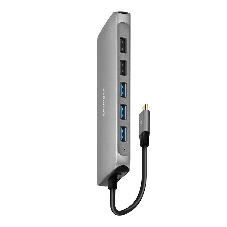 Разветвитель EnergEA AluHUB HD MAX 14-in-1 Superspeed Aluminium USB-C 3.1, Gunmetal (HUB-HDMAX-GUN)