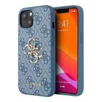 Чехол для iPhone 13 Guess PU 4G Big metal logo Hard Blue (GUHCP13M4GMGBL)
