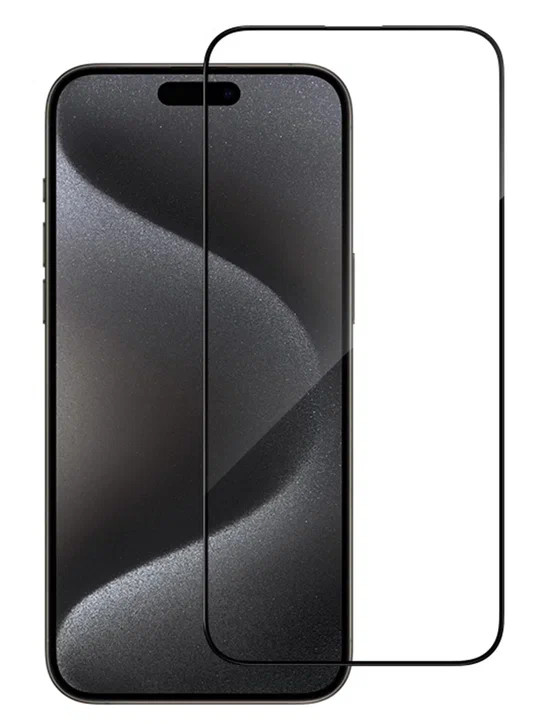 Антистатик стекло для iPhone 15/14 Pro BlueO Narrow border Anti-Static Black