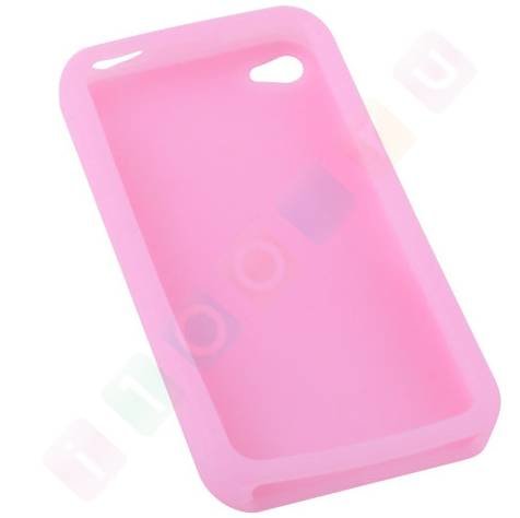 Силиконовый чехол для iPhone 4, 4S Розовый