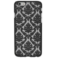 Чехол накладка для iPhone 6/6S прозрачный с орнаментом (Black)