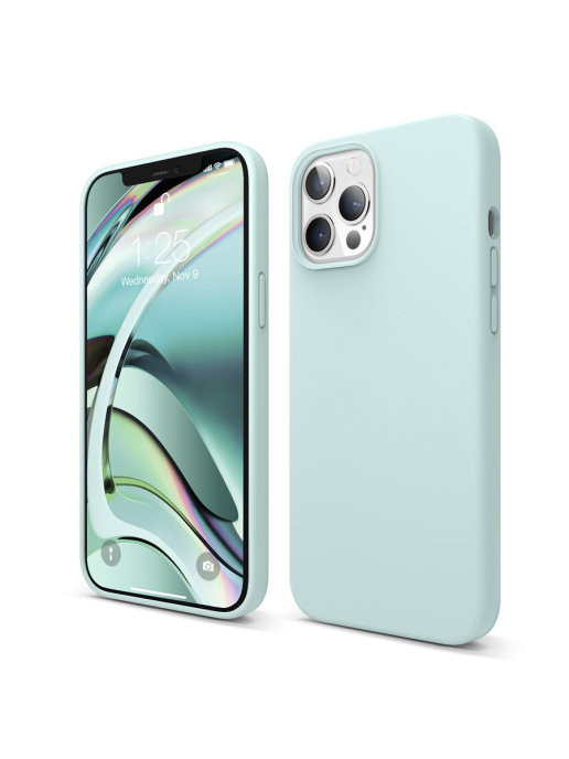 Чехол-накладка для iPhone 12/12 Pro (6.1) Elago Soft silicone case (Liquid) Mint (ES12SC61-MT)