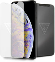 Защитное стекло Guess для iPhone XS Max / 11 Pro Max, Tempered glass Silver logo (GUTGMI65TR)