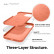 Чехол-накладка для iPhone 12/12 Pro (6.1) Elago Soft silicone case (Liquid) Nectarine (Orange) (ES12SC61-OR)