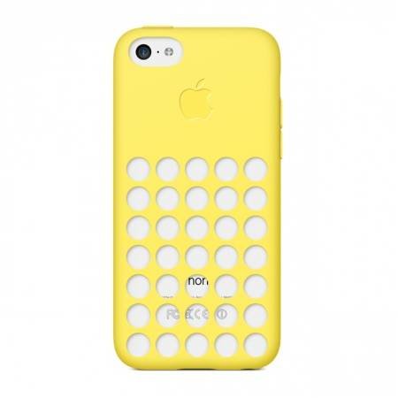 Оригинальный чехол накладка Apple Case для iPhone 5C MF038ZM/A (желтый)