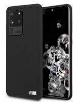 Силиконовый чехол-накладка для Galaxy S20 Ultra BMW M-Collection Liquid Silicone Hard Black (BMHCS69MSILBK)