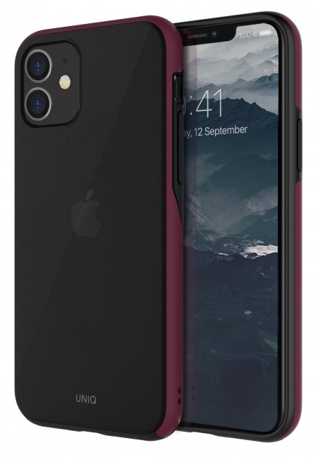 Чехол-накладка для iPhone 11 Uniq Vesto Maroon Red (IP6.1HYB(2019)-VESHMRN)