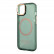 Чехол для iPhone 14 Guess PC/TPU Metal outline Hard Translucent Green/Gold (Magsafe) (GUHMP14SHTCMA)