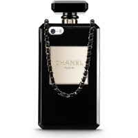 Чехол с цепочкой для iPhone 5 / 5S / SE в форме духов Perfume bottle (Black)
