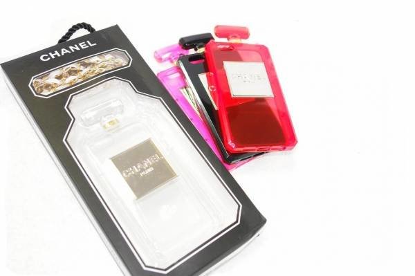 Купить Чехол с цепочкой для iPhone 5 / 5S / SE в форме духов Perfume bottle  (Black) с доставкой недорого