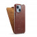 Кожаный чехол с вертикальным флипом для iPhone 14 Plus Fierre Shann (Brown)