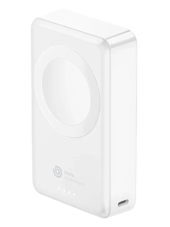 Внешний аккумулятор EnergEA Bazic GoPower MINI 4000 мАч 10W, с беспроводной зарядкой для Apple Watch 3W, White (GPW-MINI-WHT)